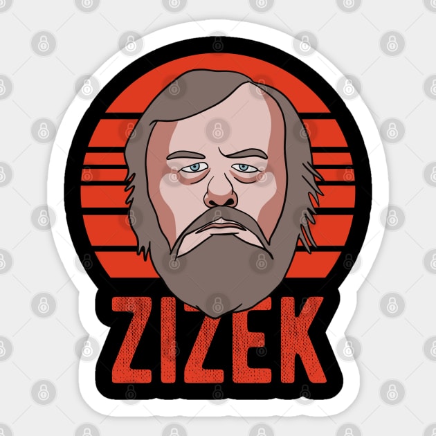 Slavoj Zizek - Red Sunset Sticker by isstgeschichte